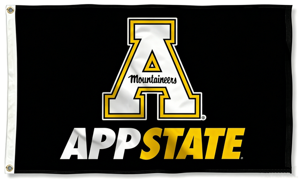 Appalachian State Mountaineers ASU Flag-3x5ft NCAA APP State Banner-100% polyester-Black