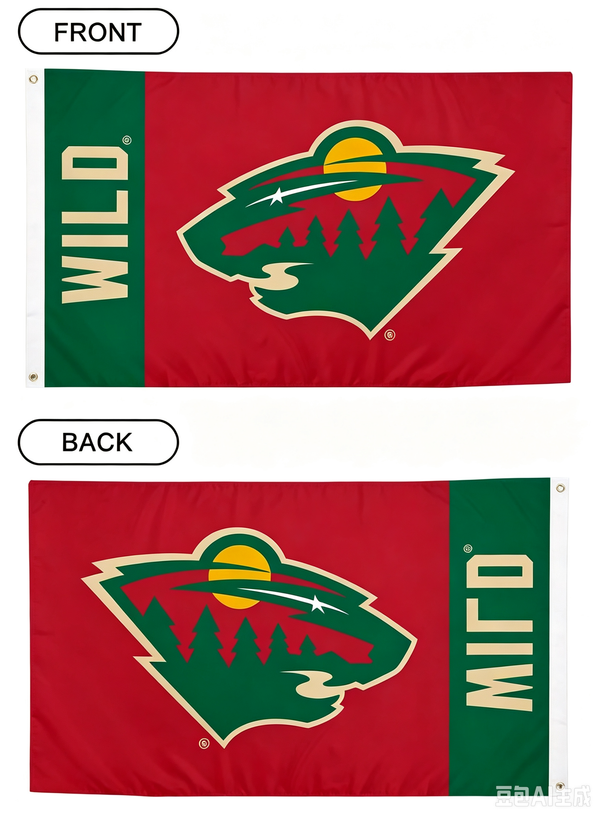 Minnesota Wild Flag-NHL Minnesota Wild Flag-3x5FT Banner-100% polyester