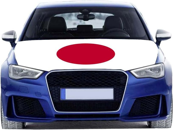 Rising Sun Flag Car Hood Cover Flag ,Japanese Military flag Engine Banner,3.3X5ft,6X7FT100% Polyester Elastic Fabrics Can be Washed