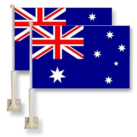 New Zealand Car Window Flag 11X16Inch(28x40cm) 100% Polyester, Strong White Flagpole