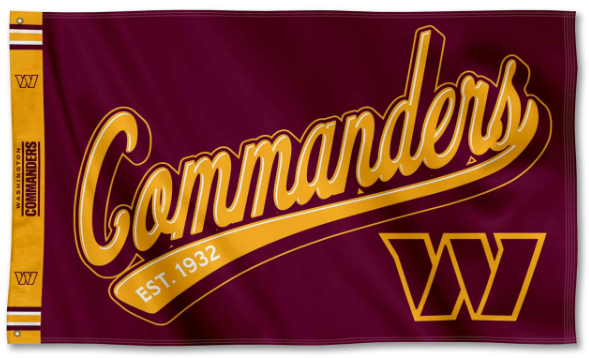 Washington Commanders Banners Washington Redskins Flag-3x5FT NFL Banner-100% polyester