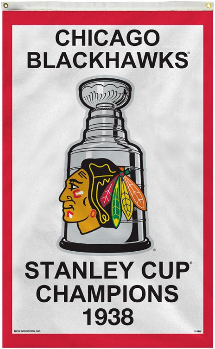 NHL Chicago Blackhawks Flag-3x5 Blackhawks Banner-100% polyester