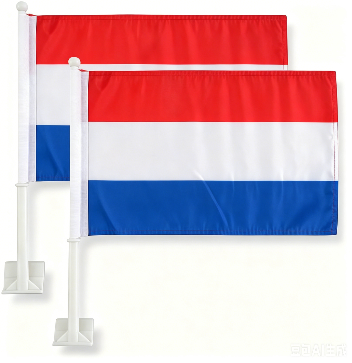 Dutch flag Car Window Flag of Netherlands 11X18 Inch(28x46cm) 100% Polyester, Strong White Flagpole