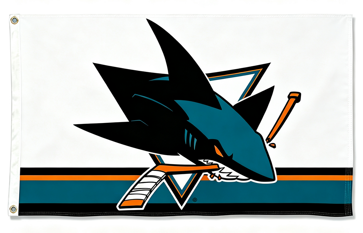 NHL San Jose Sharks Flag - 3x5FT San Jose Sharks Hockey Banner-100% polyester