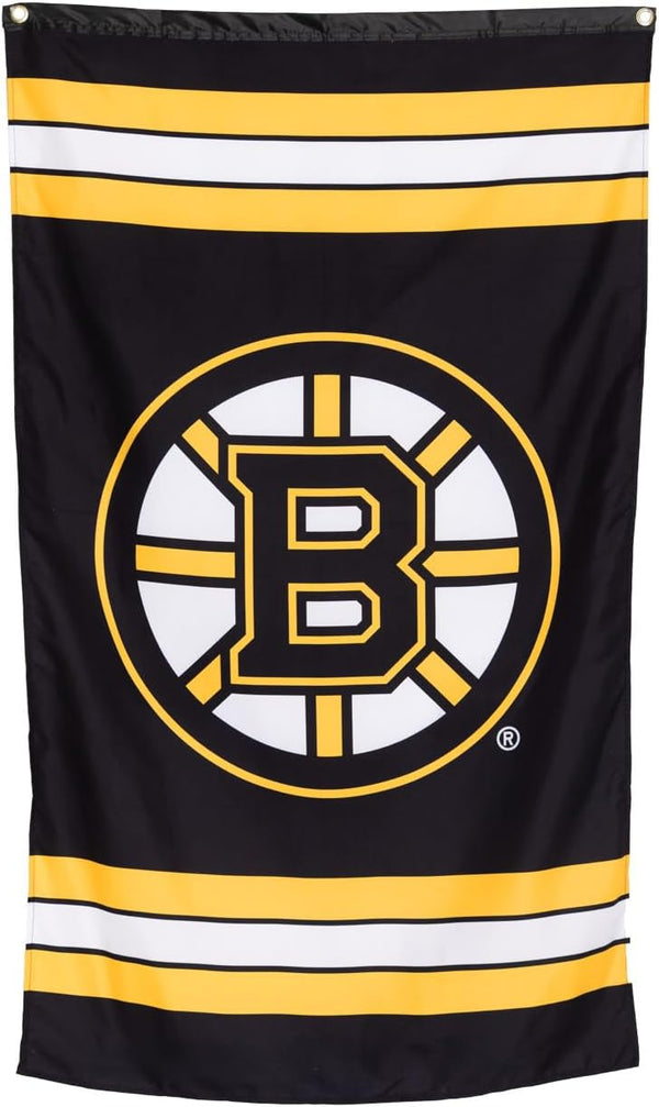 Boston Bruins Flag-3x5Ft  NHL Bruins Banner-100% polyester-2 Metal Grommets