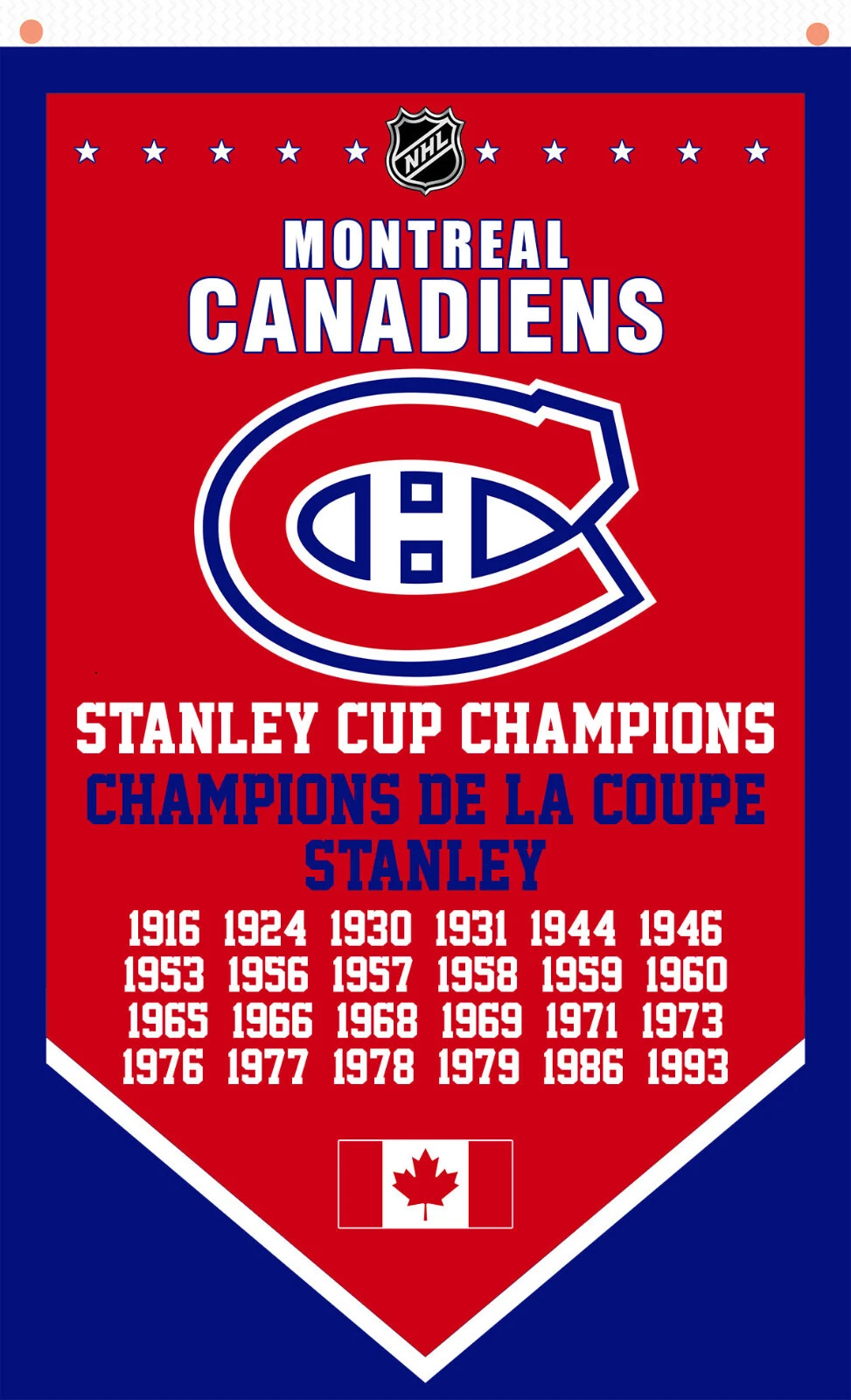 NHL Montreal Canadiens Flag-3x5FT Montreal Canadiens Hockey Banner-100% polyester
