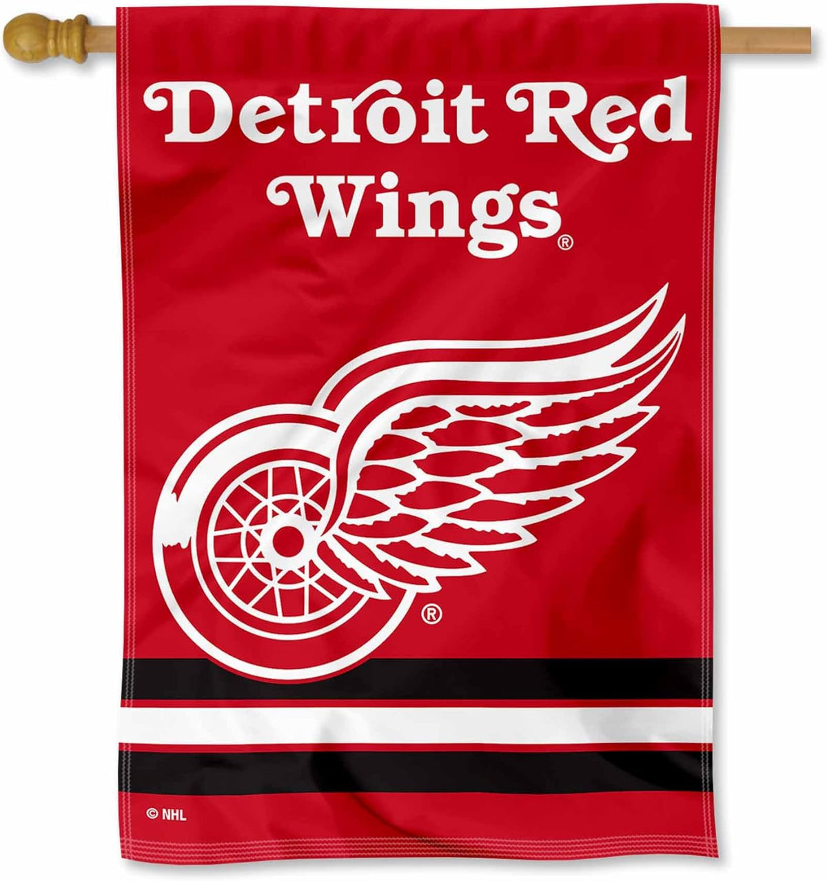 NHL Detroit Red Wings Flag - "12.5 x 18" "28 x 40" Inches - Detroit Red Wings Garden Flags