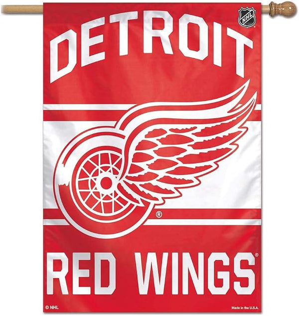 NHL Detroit Red Wings Flag - "12.5 x 18" "28 x 40" Inches - Detroit Red Wings Garden Flags