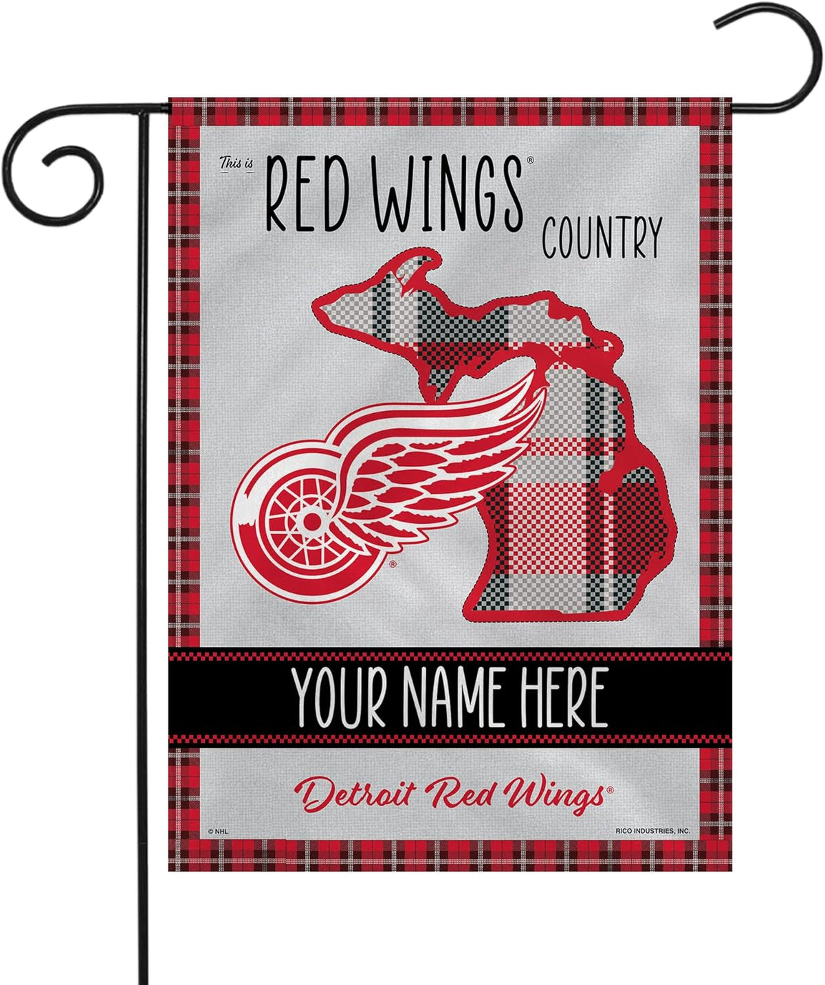 NHL Detroit Red Wings Flag - "12.5 x 18" "28 x 40" Inches - Detroit Red Wings Garden Flags