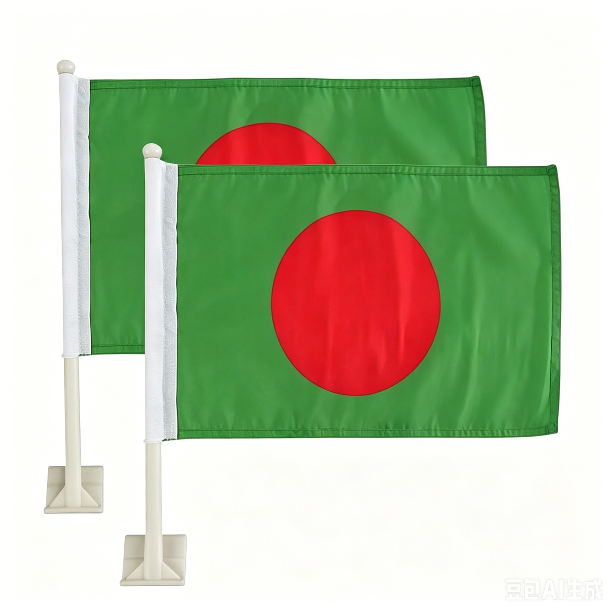 Bangladesh flag Car Window Flag of Bangladesh 11X18 Inch(28x46cm) 100% Polyester, Strong White Flagpole