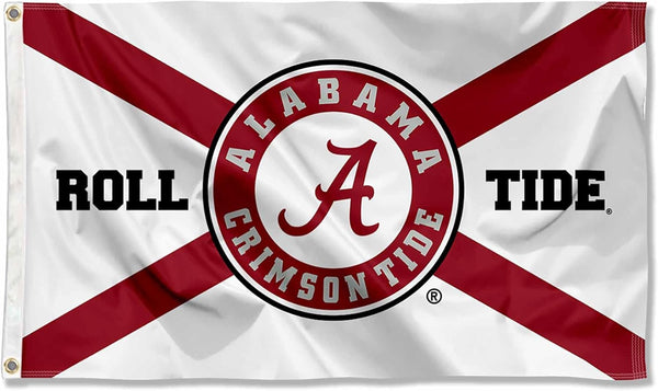 Alabama Flag 3x5ft, NCAA The University of Alabama flag, 100% polyester