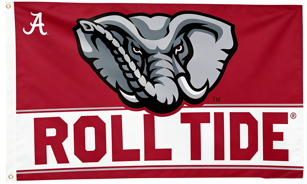Alabama Flag 3x5ft, NCAA The University of Alabama flag, 100% polyester