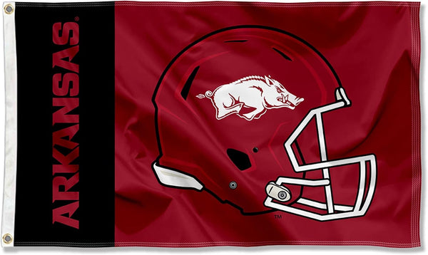Arkansas Razorbacks Flag- 3x5 ft U of A Hogs Wooo Pig Sooie Banners-NCAA University of Arkansas UA Flag-100% Polyester- One sided / Double sided