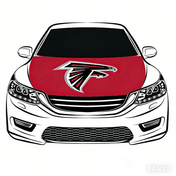 Atlanta Falcons Flag-NFL Car Hood Cover Flag , Engine Banner,4X5ft,/6X7FT100% Polyester Elastic Fabrics Can be Washed