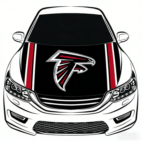 Atlanta Falcons Flag-NFL Car Hood Cover Flag , Engine Banner,4X5ft,/6X7FT100% Polyester Elastic Fabrics Can be Washed