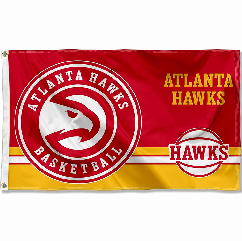 Atlanta Hawks Flag-NBA 3x5 FT atl hawks Basketball Banner-100% polyester-One sided / double sided