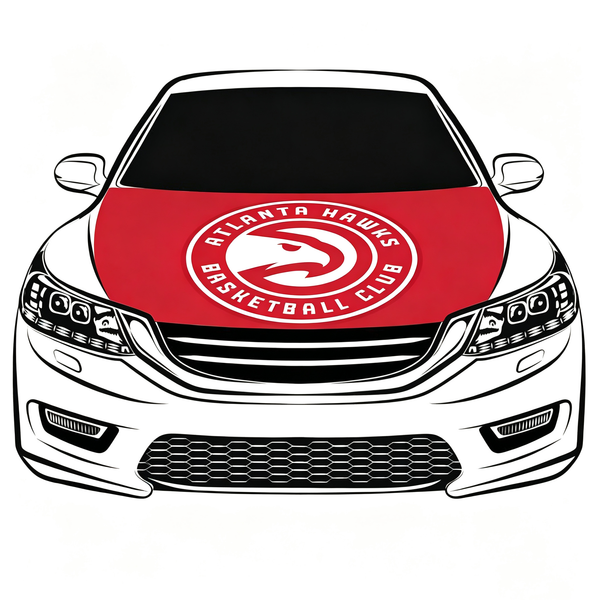 Atlanta Hawks Flag Car Hood Cover Flag , NBA Engine Banner,4X5ft,/6X7FT100% Polyester Elastic Fabrics Can be Washed