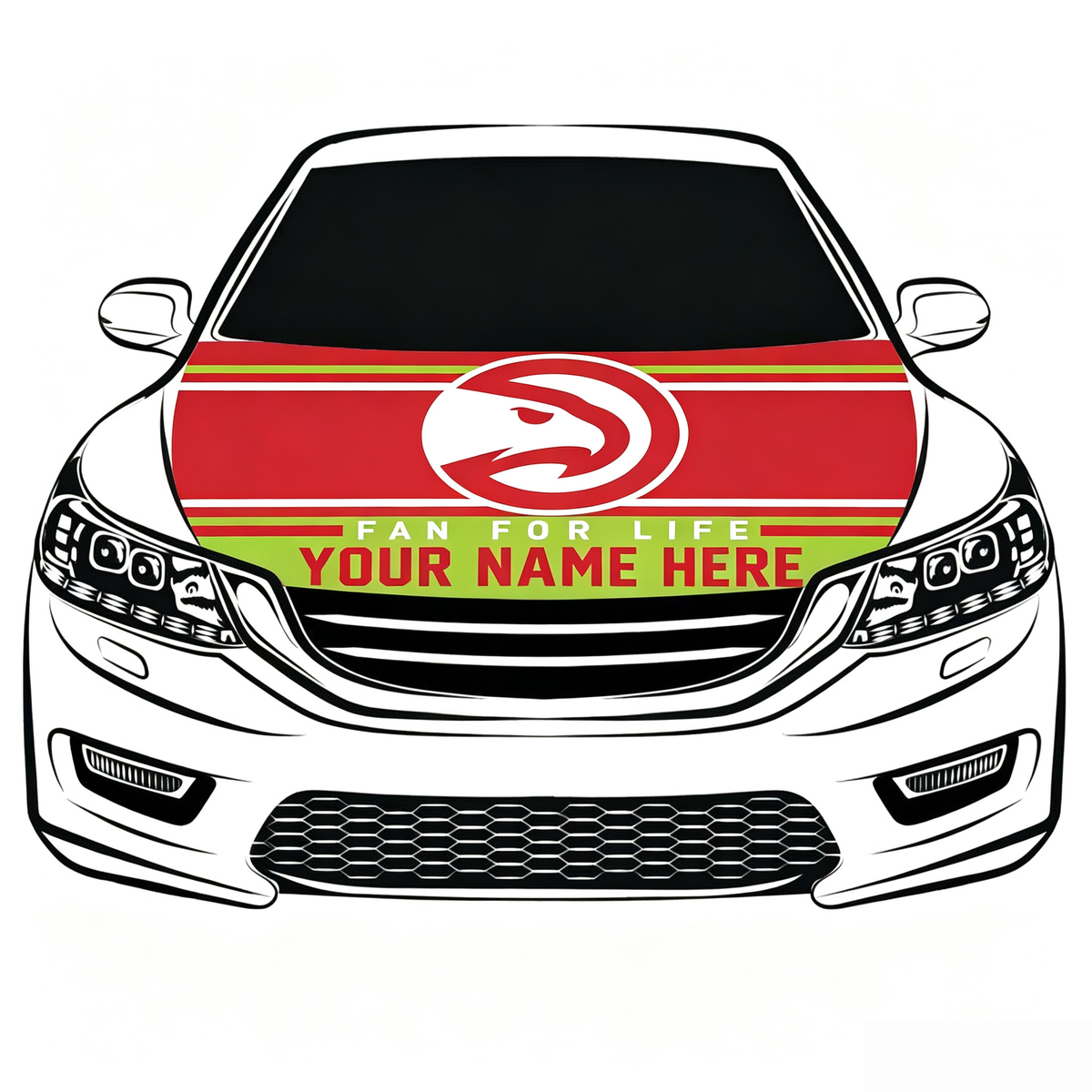 Atlanta Hawks Flag Car Hood Cover Flag , NBA Engine Banner,4X5ft,/6X7FT100% Polyester Elastic Fabrics Can be Washed