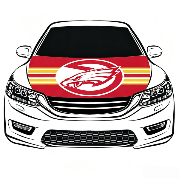 Atlanta Hawks Flag Car Hood Cover Flag , NBA Engine Banner,4X5ft,/6X7FT100% Polyester Elastic Fabrics Can be Washed