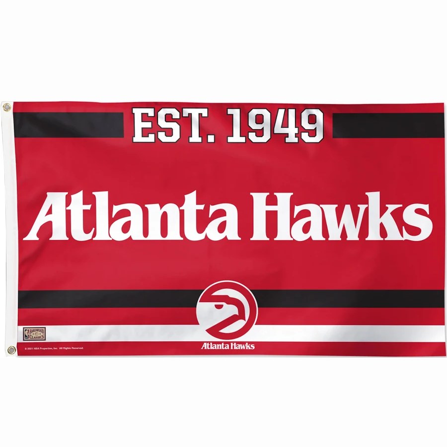 Atlanta Hawks Flag-NBA 3x5 FT atl hawks Basketball Banner-100% polyester-One sided / double sided