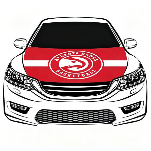 Atlanta Hawks Flag Car Hood Cover Flag , NBA Engine Banner,4X5ft,/6X7FT100% Polyester Elastic Fabrics Can be Washed
