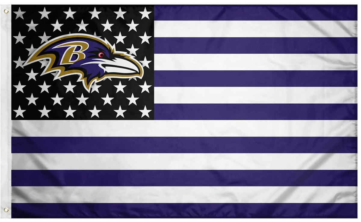 Baltimore Ravens Flag-3x5FT NFL Banner-100% polyester-gloves-champions-super bowl