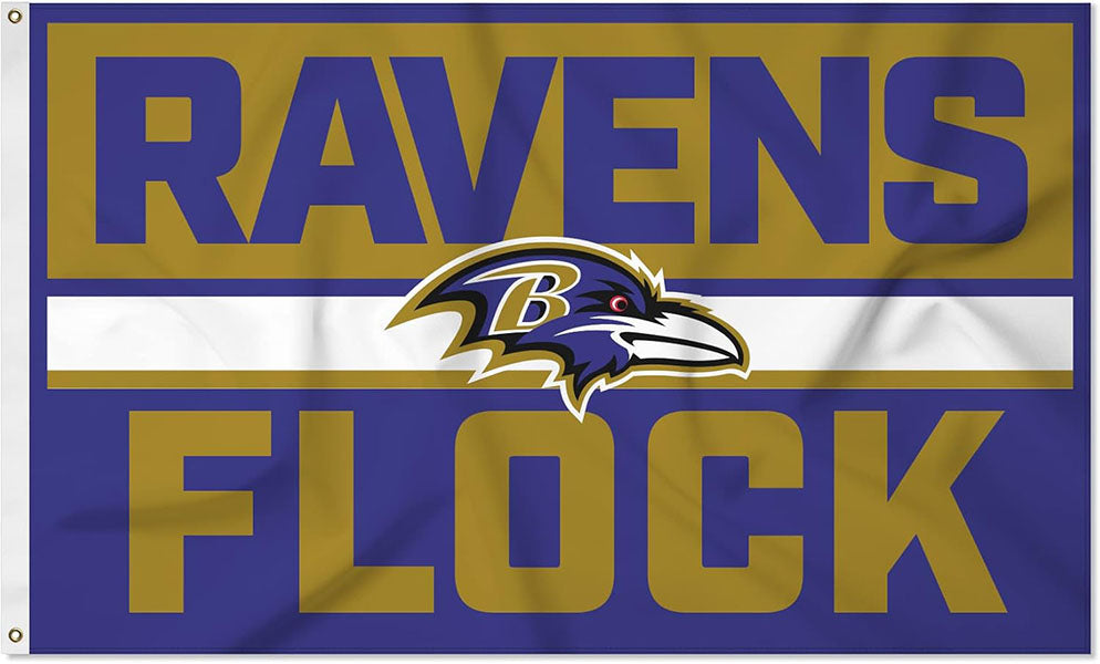 Baltimore Ravens Flag-3x5FT NFL Banner-100% polyester-gloves-champions-super bowl
