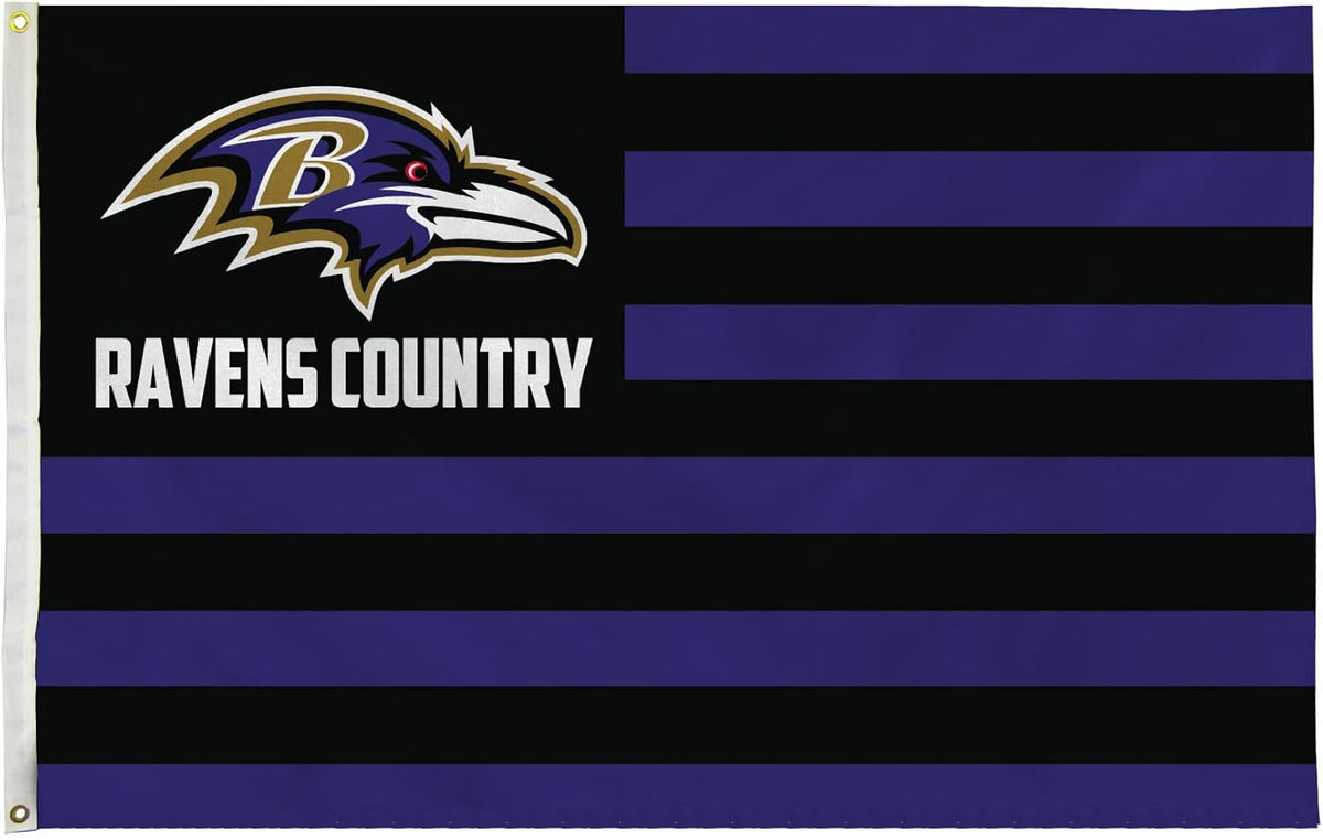 Baltimore Ravens Flag-3x5FT NFL Banner-100% polyester-gloves-champions-super bowl