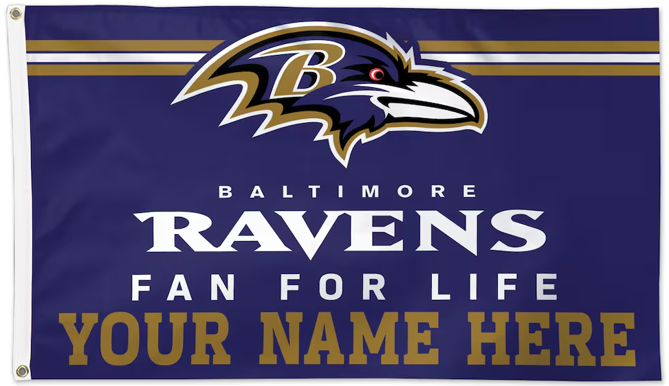 Baltimore Ravens Flag-3x5FT NFL Banner-100% polyester-gloves-champions-super bowl