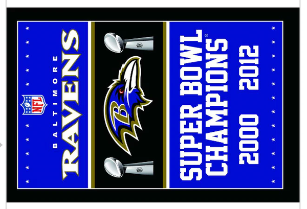 Baltimore Ravens Flag-3x5FT NFL Banner-100% polyester-gloves-champions-super bowl