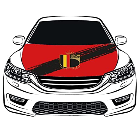 Flag Belgium National Team ,Belgium National Football Team Car Hood Cover Banner ,Engine Flag,3.3X5ft/6X7FT,100% Polyester Elastic Fabrics Can be Washed