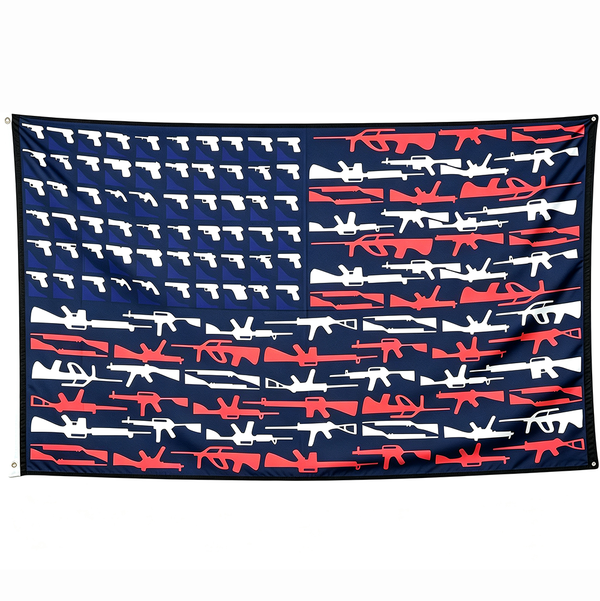 Black Guns Matter Flag -Black Guns Super Poly 3x5 ft Banner -100% polyester-2 Metal Grommets-One sided /Two sided