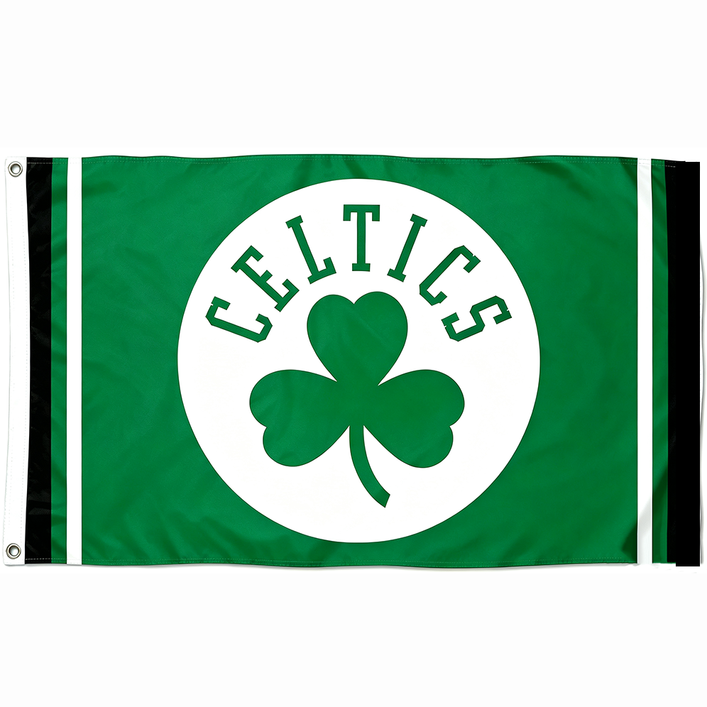 Boston Celtics Flag-NBA 3x5 FT Boston Celtics Basketball Banner-100% polyester-One sided / double sided