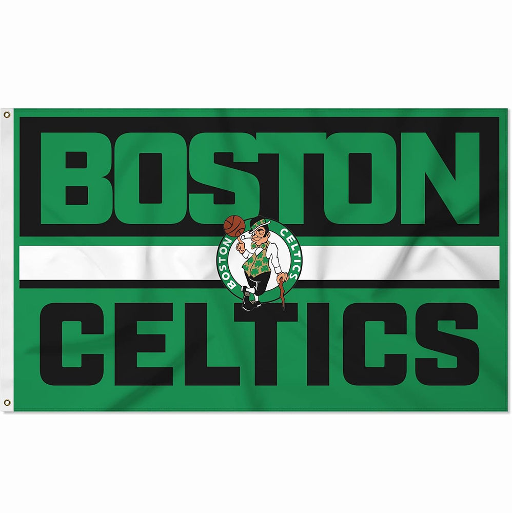 Boston Celtics Flag-NBA 3x5 FT Boston Celtics Basketball Banner-100% polyester-One sided / double sided