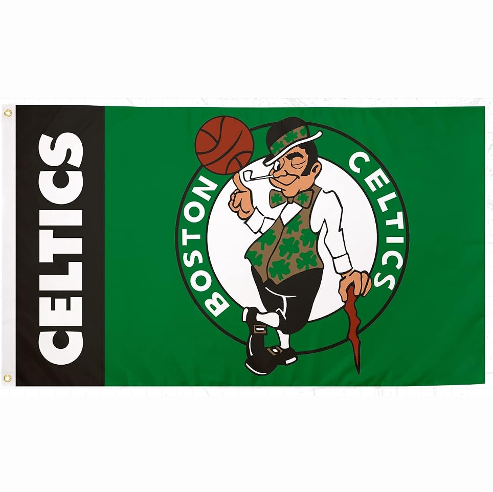 Boston Celtics Flag-NBA 3x5 FT Boston Celtics Basketball Banner-100% polyester-One sided / double sided