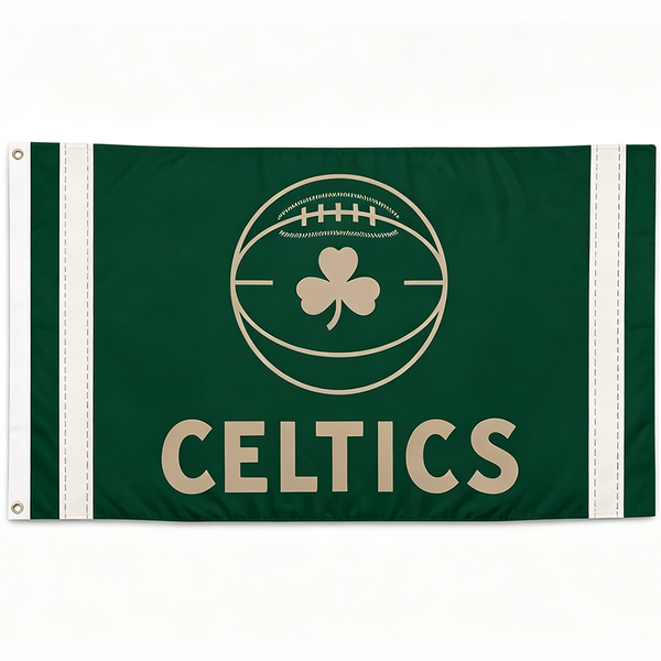 Boston Celtics Flag-NBA 3x5 FT Boston Celtics Basketball Banner-100% polyester-One sided / double sided