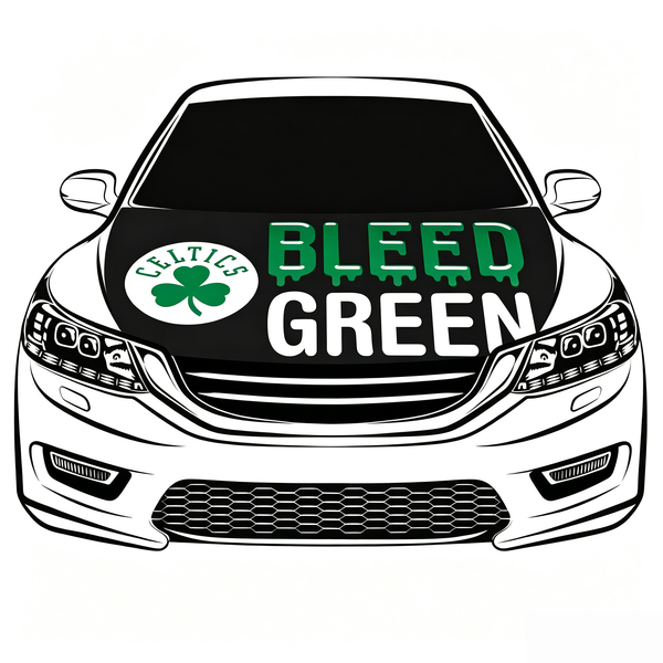 Boston Celtics Flag Car Hood Cover Flag , NBA Engine Banner,4X5ft,/6X7FT100% Polyester Elastic Fabrics Can be Washed