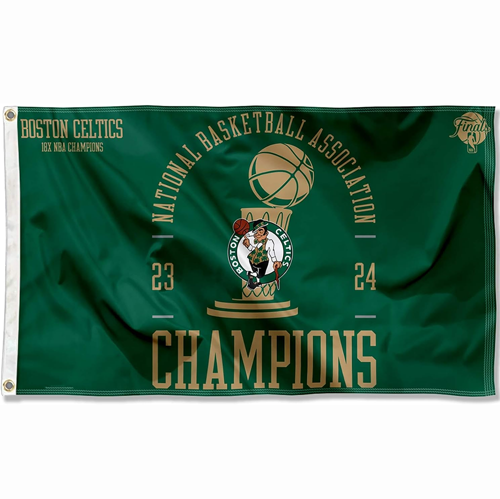 Boston Celtics Flag-NBA 3x5 FT Boston Celtics Basketball Banner-100% polyester-One sided / double sided