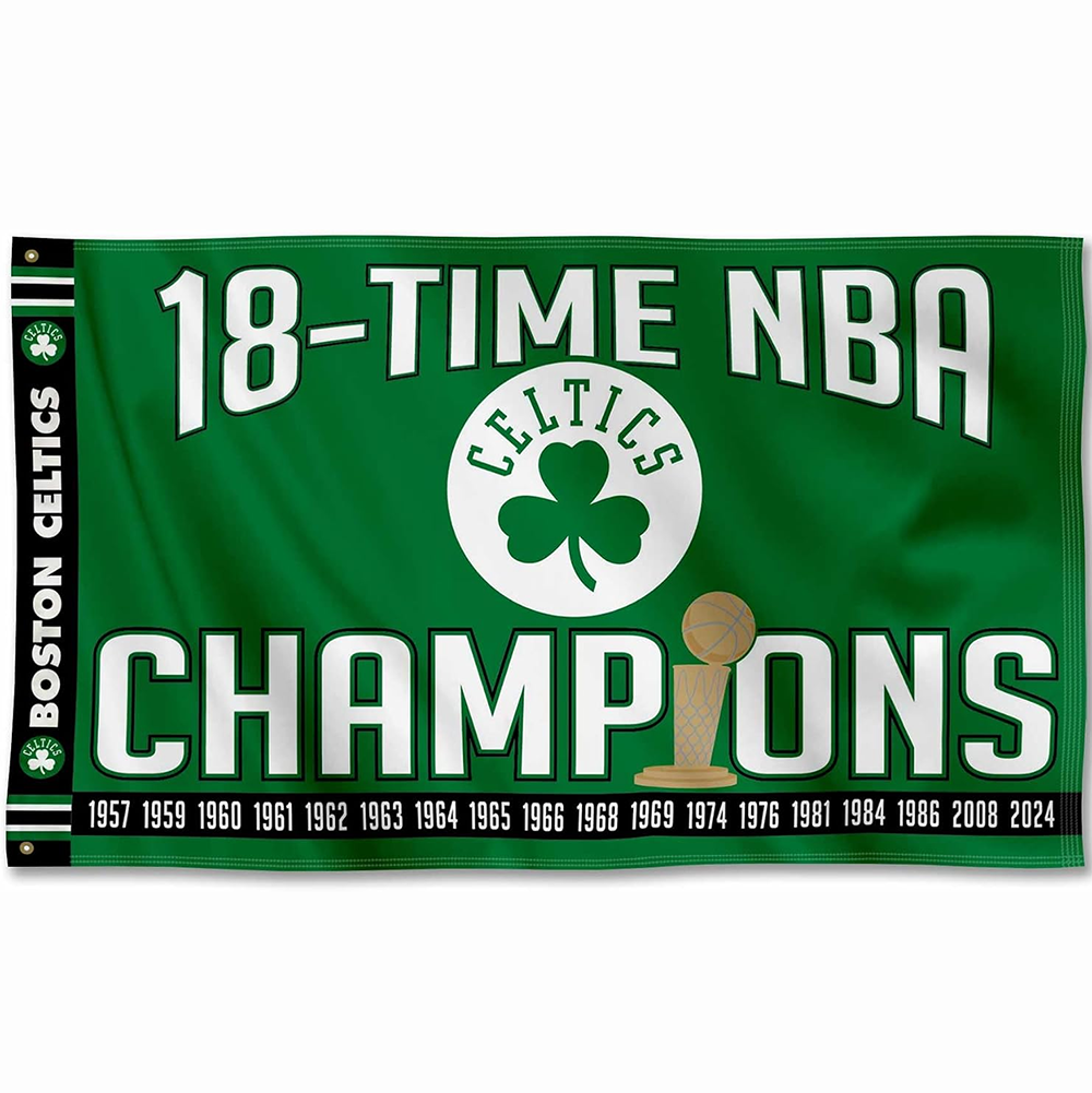 Boston Celtics Flag-NBA 3x5 FT Boston Celtics Basketball Banner-100% polyester-One sided / double sided