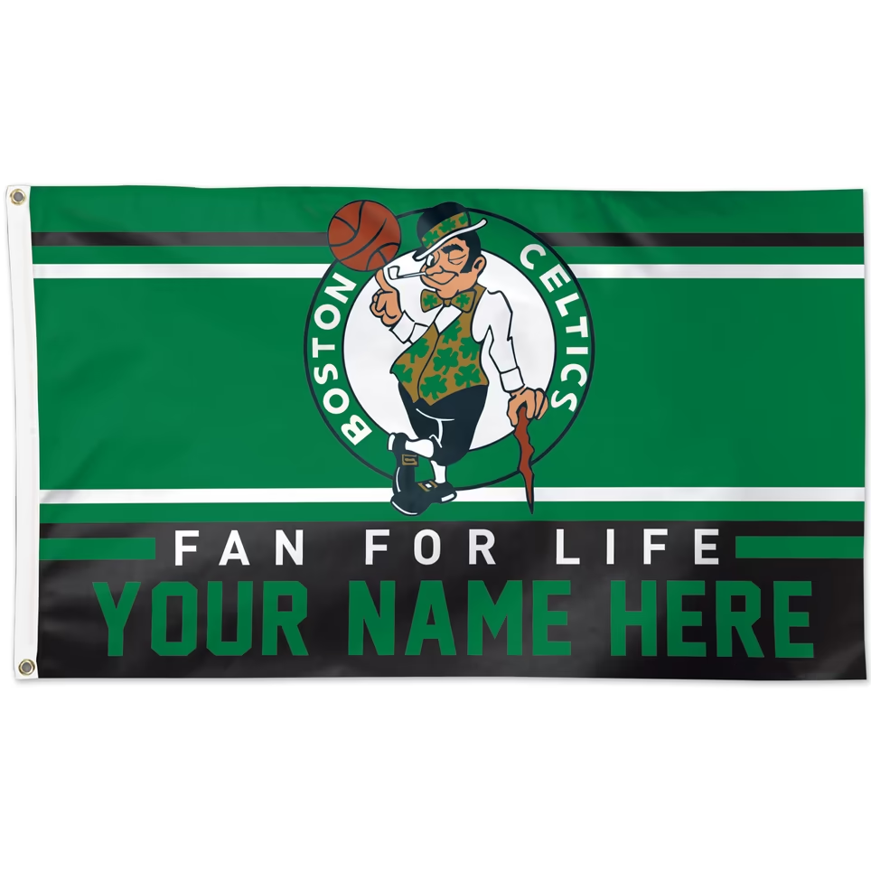 Boston Celtics Flag-NBA 3x5 FT Boston Celtics Basketball Banner-100% polyester-One sided / double sided