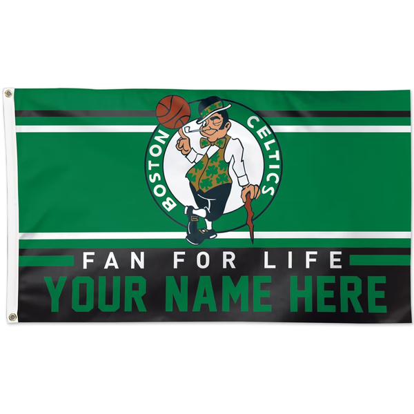 Boston Celtics Flag-NBA 3x5 FT Boston Celtics Basketball Banner-100% polyester-One sided / double sided