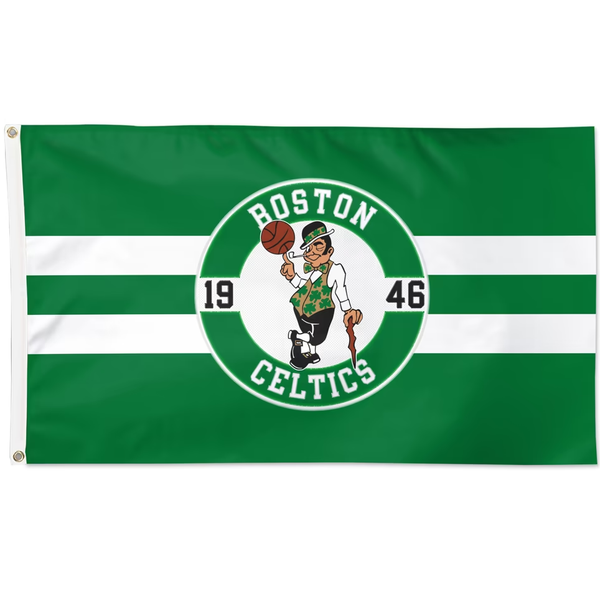 Boston Celtics Flag-NBA 3x5 FT Boston Celtics Basketball Banner-100% polyester-One sided / double sided