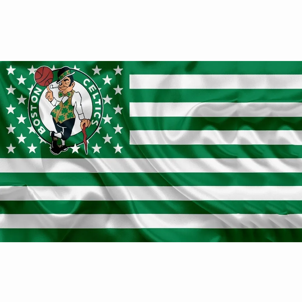 Boston Celtics Flag-NBA 3x5 FT Boston Celtics Basketball Banner-100% polyester-One sided / double sided