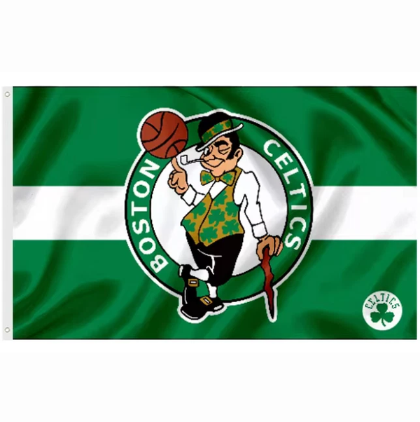 Boston Celtics Flag-NBA 3x5 FT Boston Celtics Basketball Banner-100% polyester-One sided / double sided