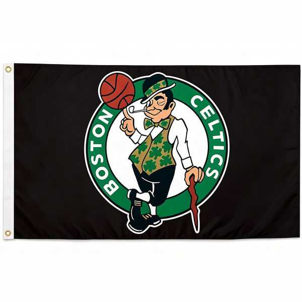 Boston Celtics Flag-NBA 3x5 FT Boston Celtics Basketball Banner-100% polyester-One sided / double sided