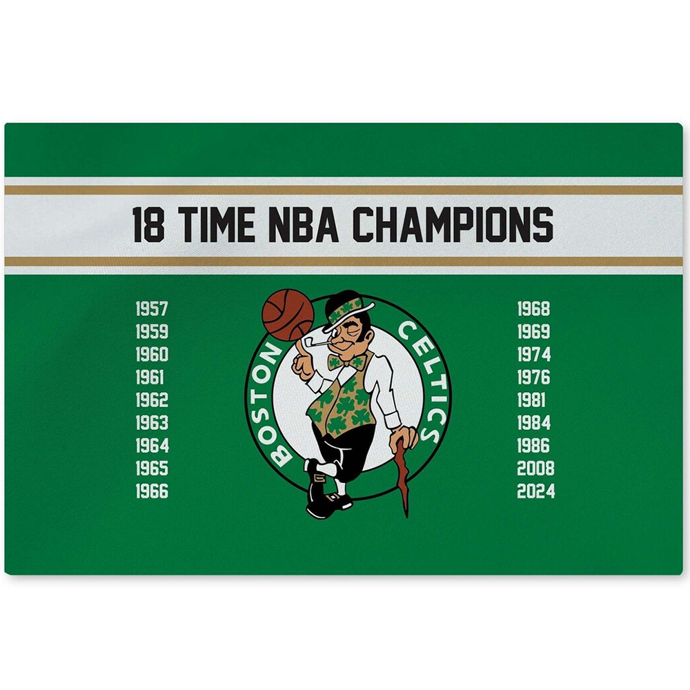 Boston Celtics Flag-NBA 3x5 FT Boston Celtics Basketball Banner-100% polyester-One sided / double sided