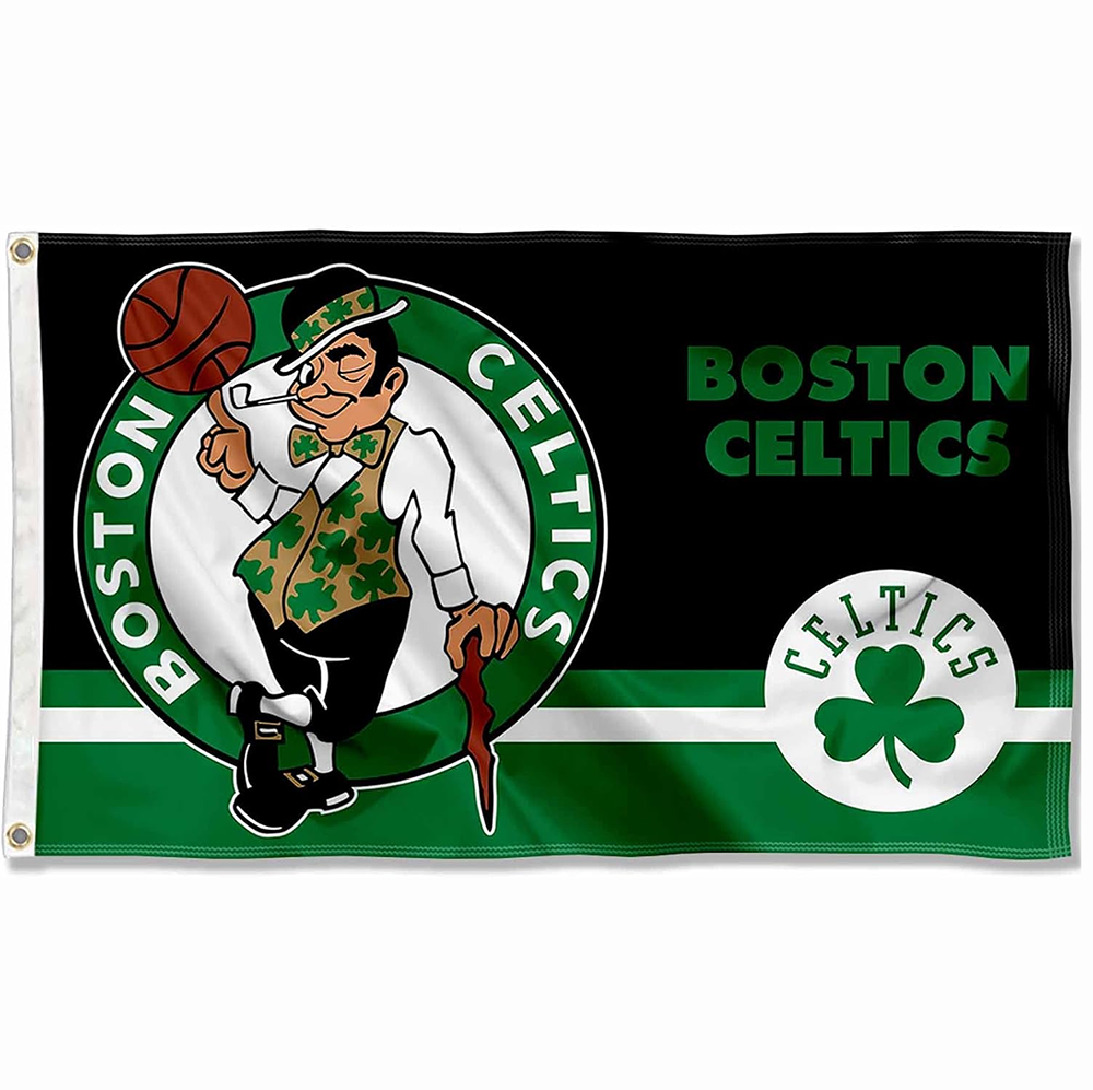 Boston Celtics Flag-NBA 3x5 FT Boston Celtics Basketball Banner-100% polyester-One sided / double sided