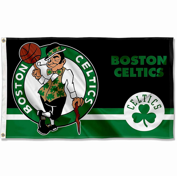 Boston Celtics Flag-NBA 3x5 FT Boston Celtics Basketball Banner-100% polyester-One sided / double sided