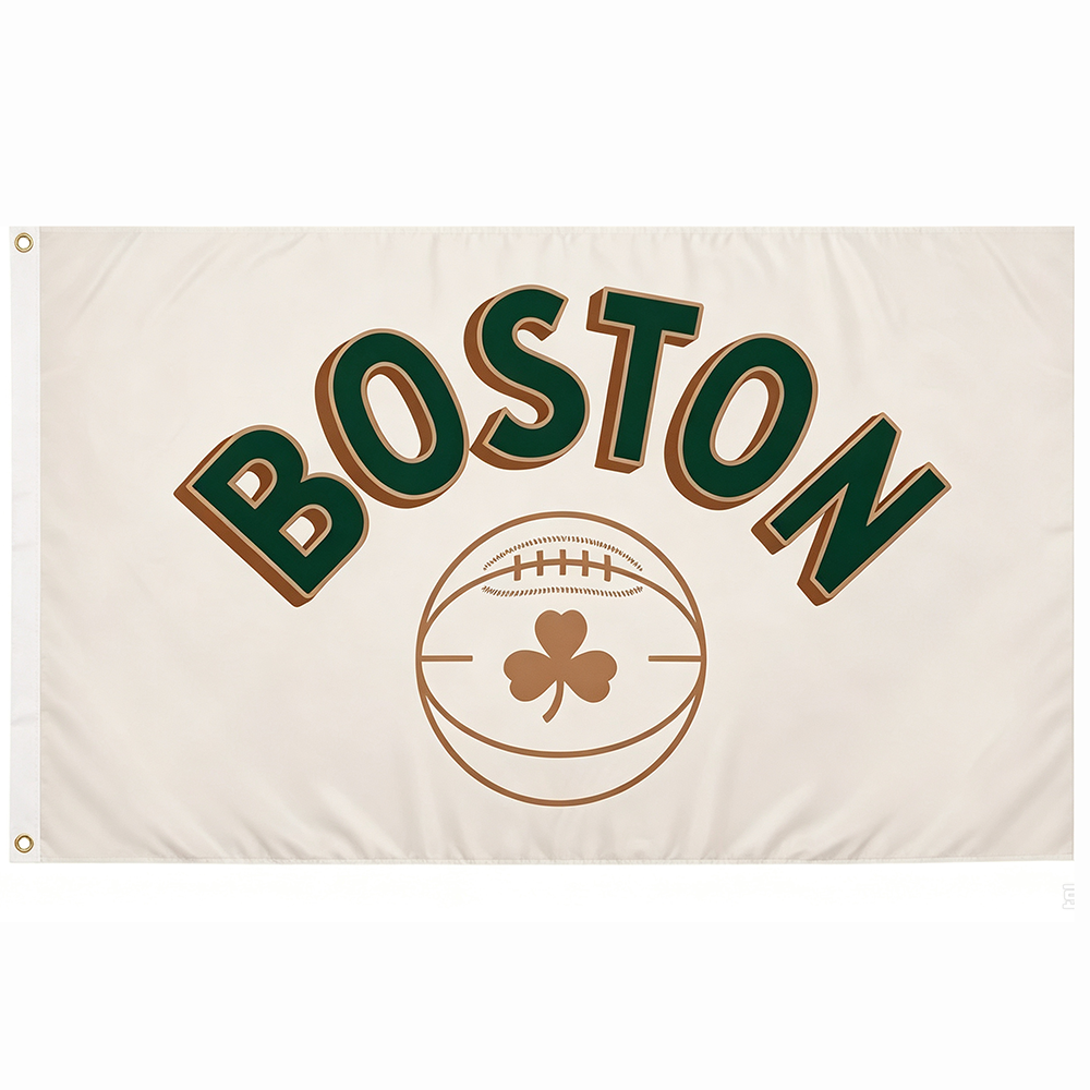 Boston Celtics Flag-NBA 3x5 FT Boston Celtics Basketball Banner-100% polyester-One sided / double sided