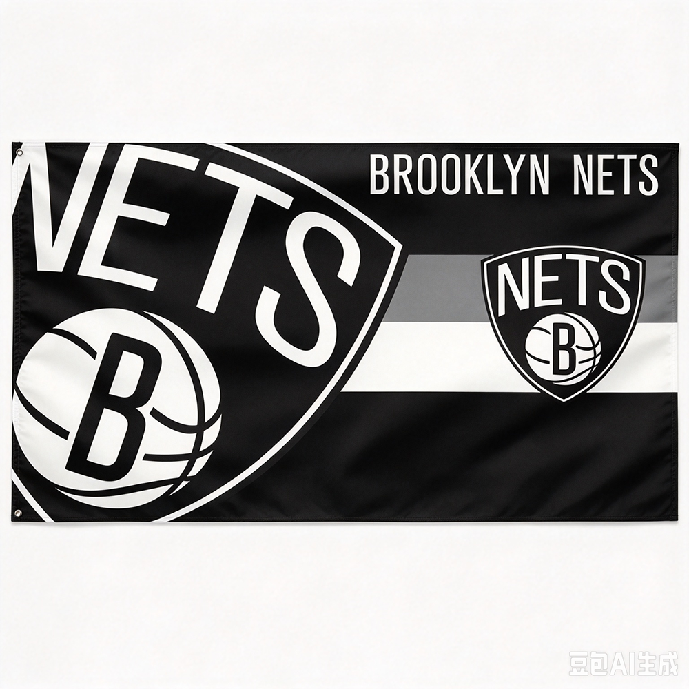 Brooklyn Nets Flag-NBA 3x5 FT Brooklyn Nets Basketball Banner-100% polyester-One sided / double sided
